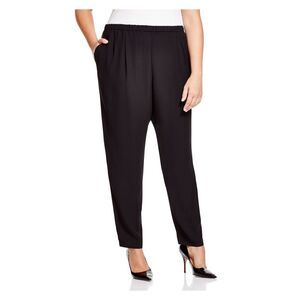 EILEEN FISHER Womens Black Pocketed Textured Tapered Wear To Work Pants Plus 1X